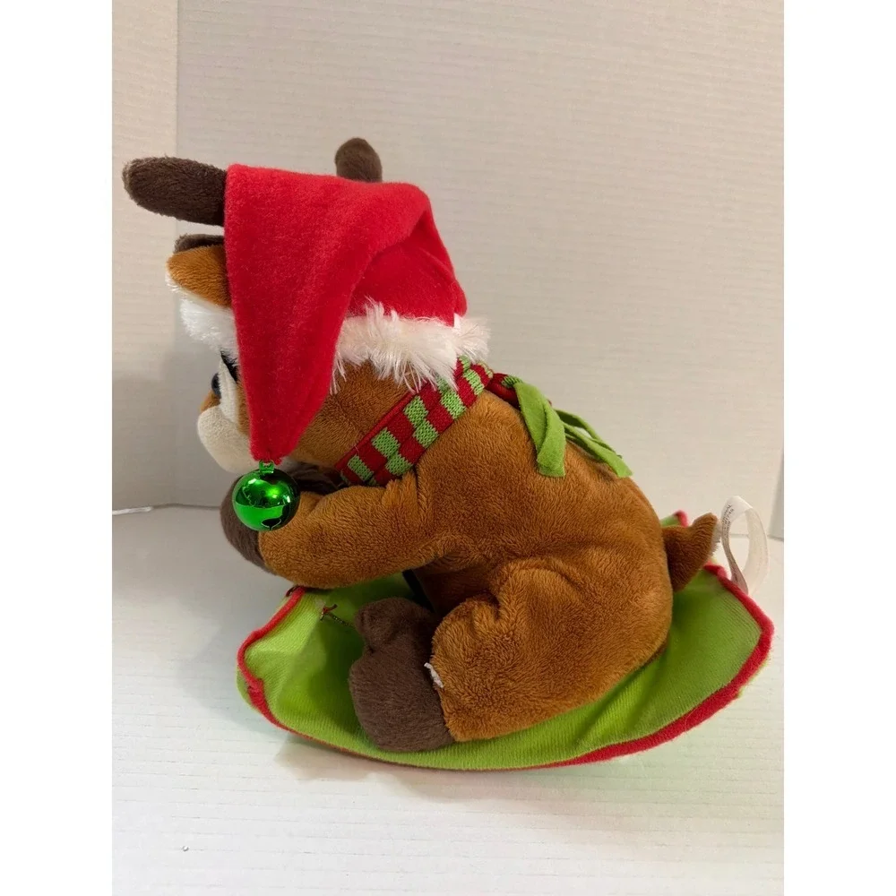 Animated Christmas Rocking Santa Reindeer‎ Plush Toy